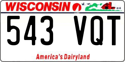 WI license plate 543VQT