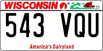 WI license plate 543VQU