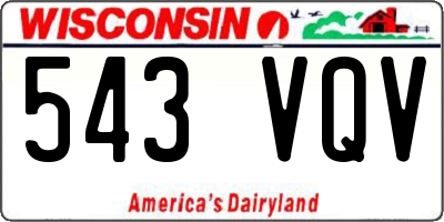 WI license plate 543VQV