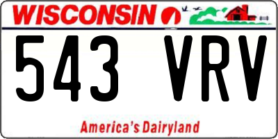 WI license plate 543VRV