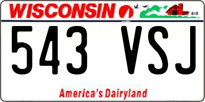 WI license plate 543VSJ