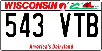 WI license plate 543VTB