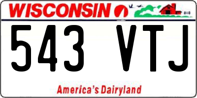 WI license plate 543VTJ