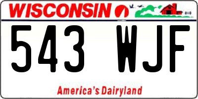 WI license plate 543WJF