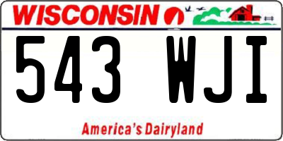 WI license plate 543WJI