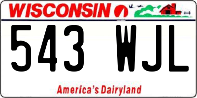 WI license plate 543WJL