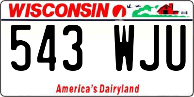 WI license plate 543WJU