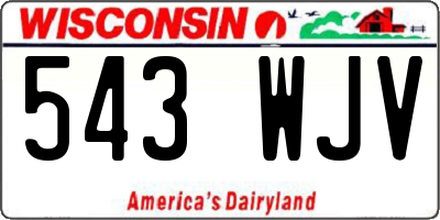WI license plate 543WJV