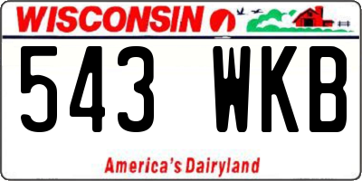 WI license plate 543WKB