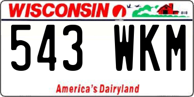 WI license plate 543WKM