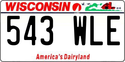 WI license plate 543WLE