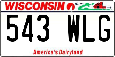 WI license plate 543WLG
