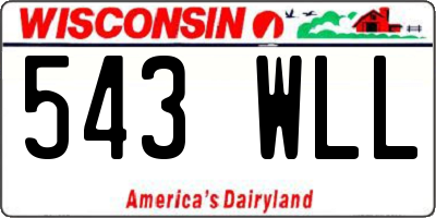 WI license plate 543WLL