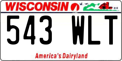 WI license plate 543WLT