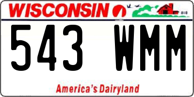 WI license plate 543WMM