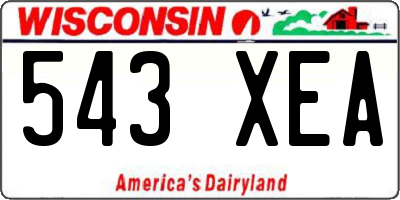 WI license plate 543XEA
