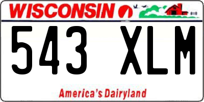 WI license plate 543XLM