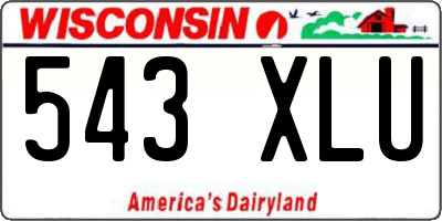 WI license plate 543XLU