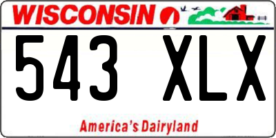WI license plate 543XLX