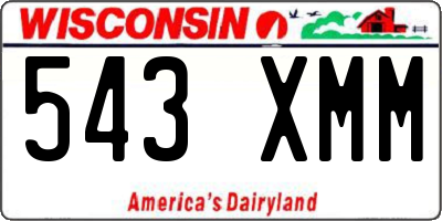 WI license plate 543XMM