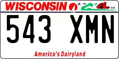 WI license plate 543XMN
