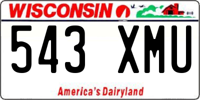 WI license plate 543XMU