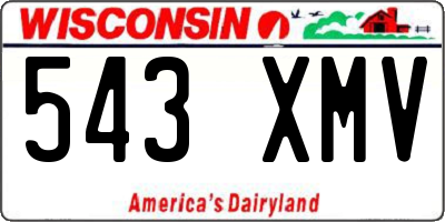 WI license plate 543XMV