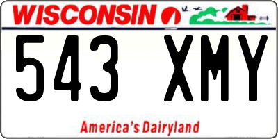 WI license plate 543XMY