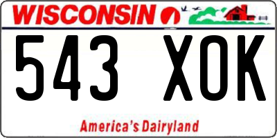 WI license plate 543XOK