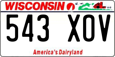 WI license plate 543XOV