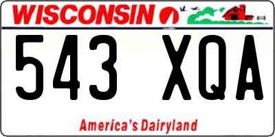 WI license plate 543XQA