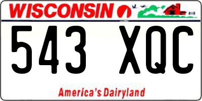 WI license plate 543XQC