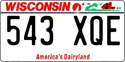 WI license plate 543XQE
