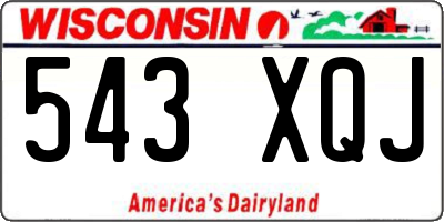 WI license plate 543XQJ