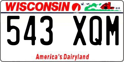 WI license plate 543XQM