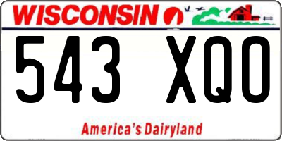 WI license plate 543XQO