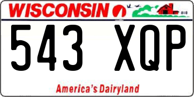 WI license plate 543XQP