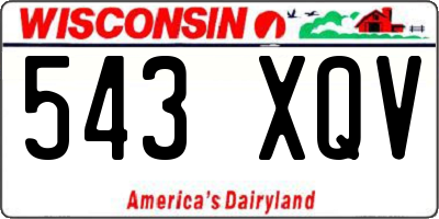 WI license plate 543XQV