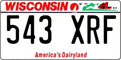 WI license plate 543XRF