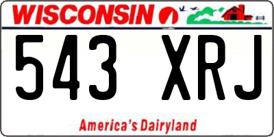 WI license plate 543XRJ