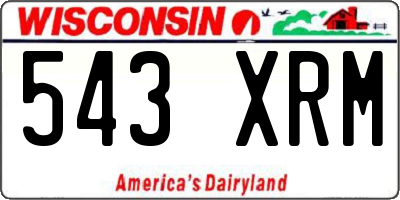 WI license plate 543XRM