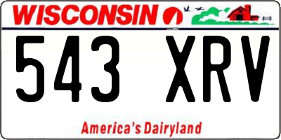 WI license plate 543XRV