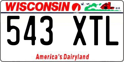 WI license plate 543XTL