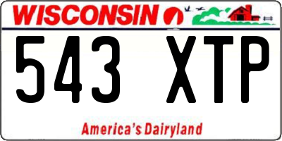 WI license plate 543XTP