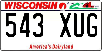 WI license plate 543XUG