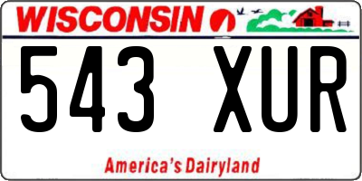 WI license plate 543XUR