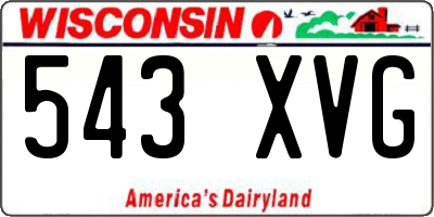 WI license plate 543XVG
