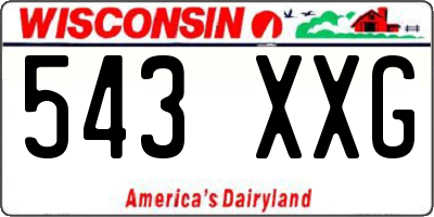 WI license plate 543XXG
