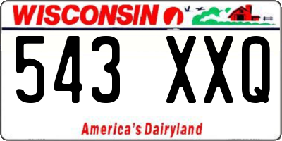 WI license plate 543XXQ
