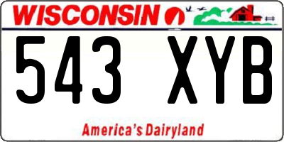 WI license plate 543XYB